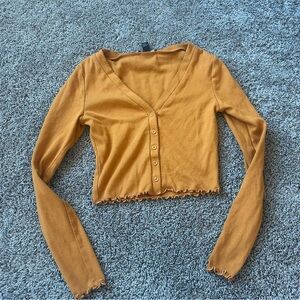 Forever 21 Golden Button-Down Women's Top